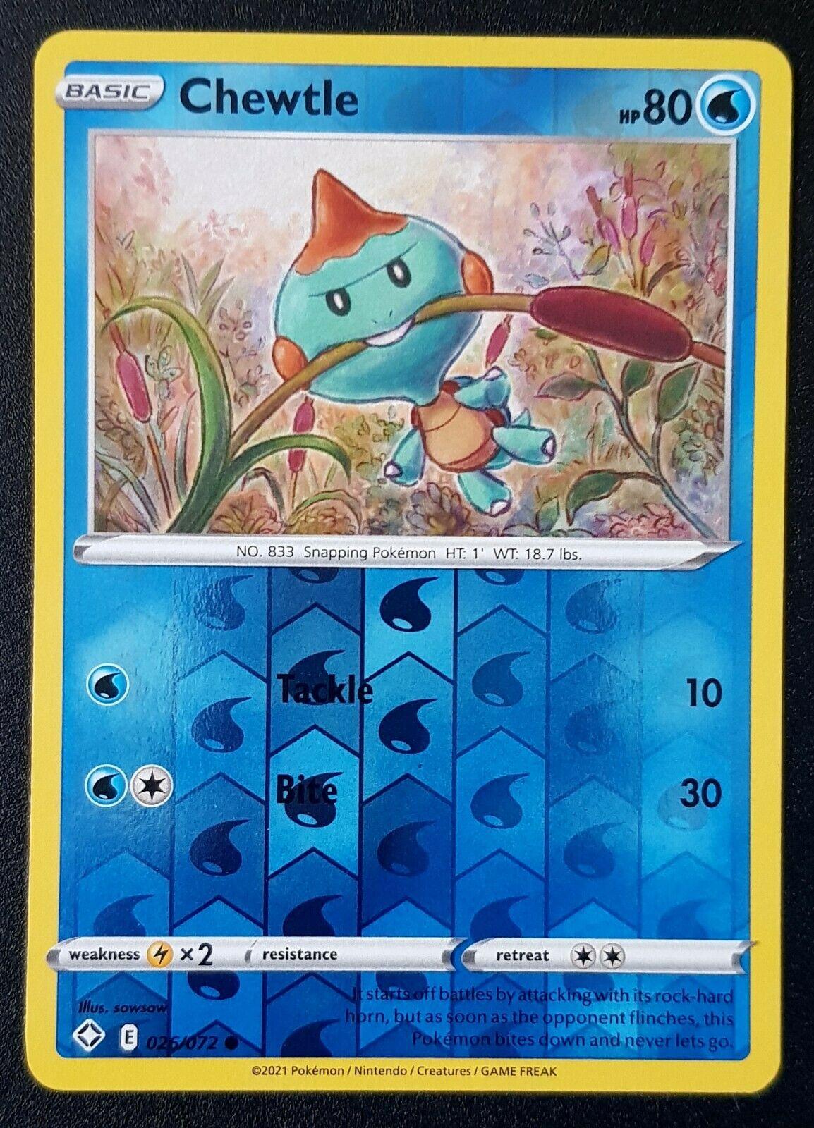 Shining Fates Chewtle [Reverse Holo] Pokémon card