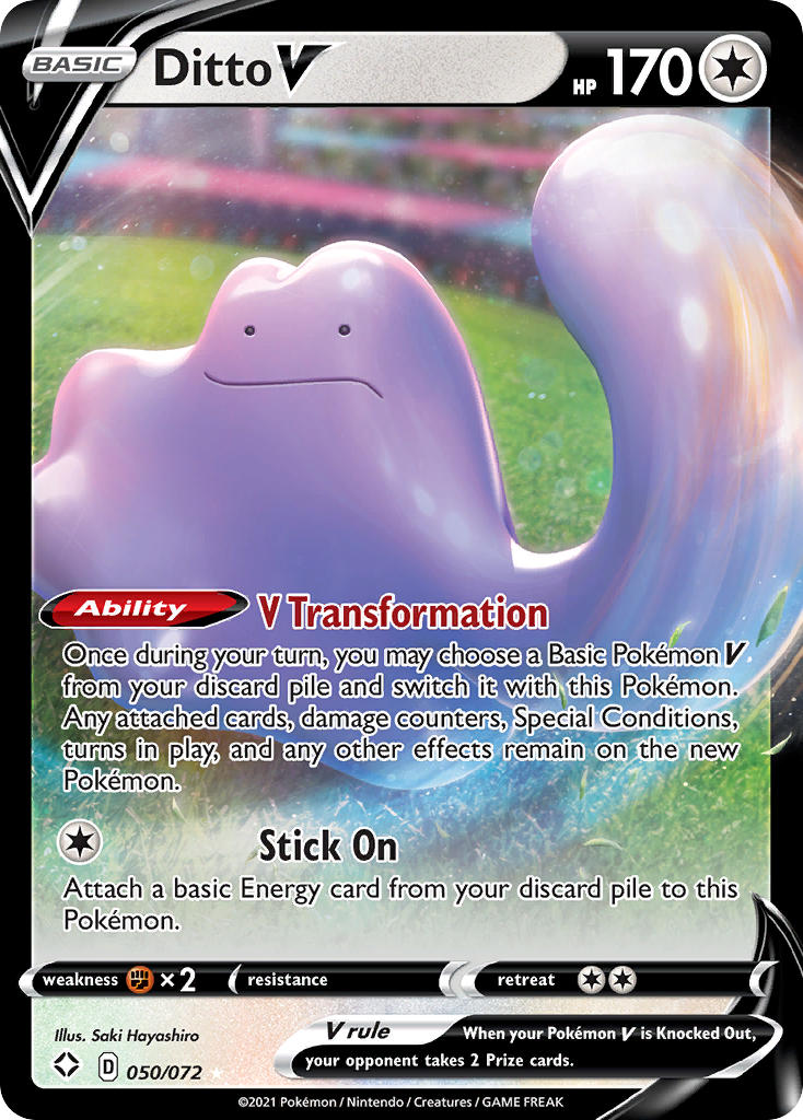 Shining Fates Ditto V Pokémon card