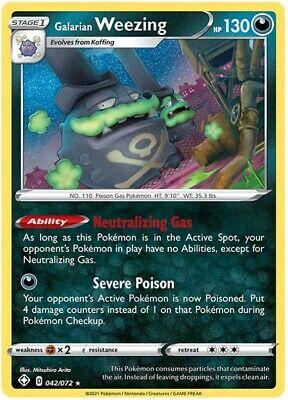 Shining Fates Galarian Weezing [Holo] Pokémon card