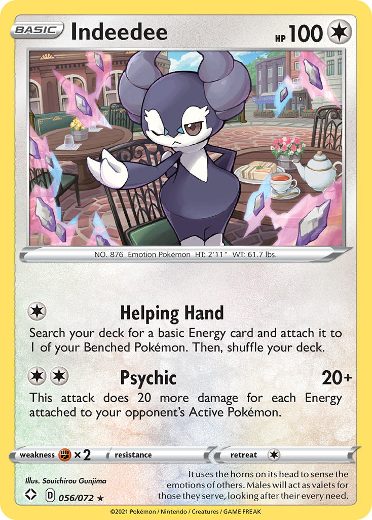 Shining Fates Indeedee Pokémon card