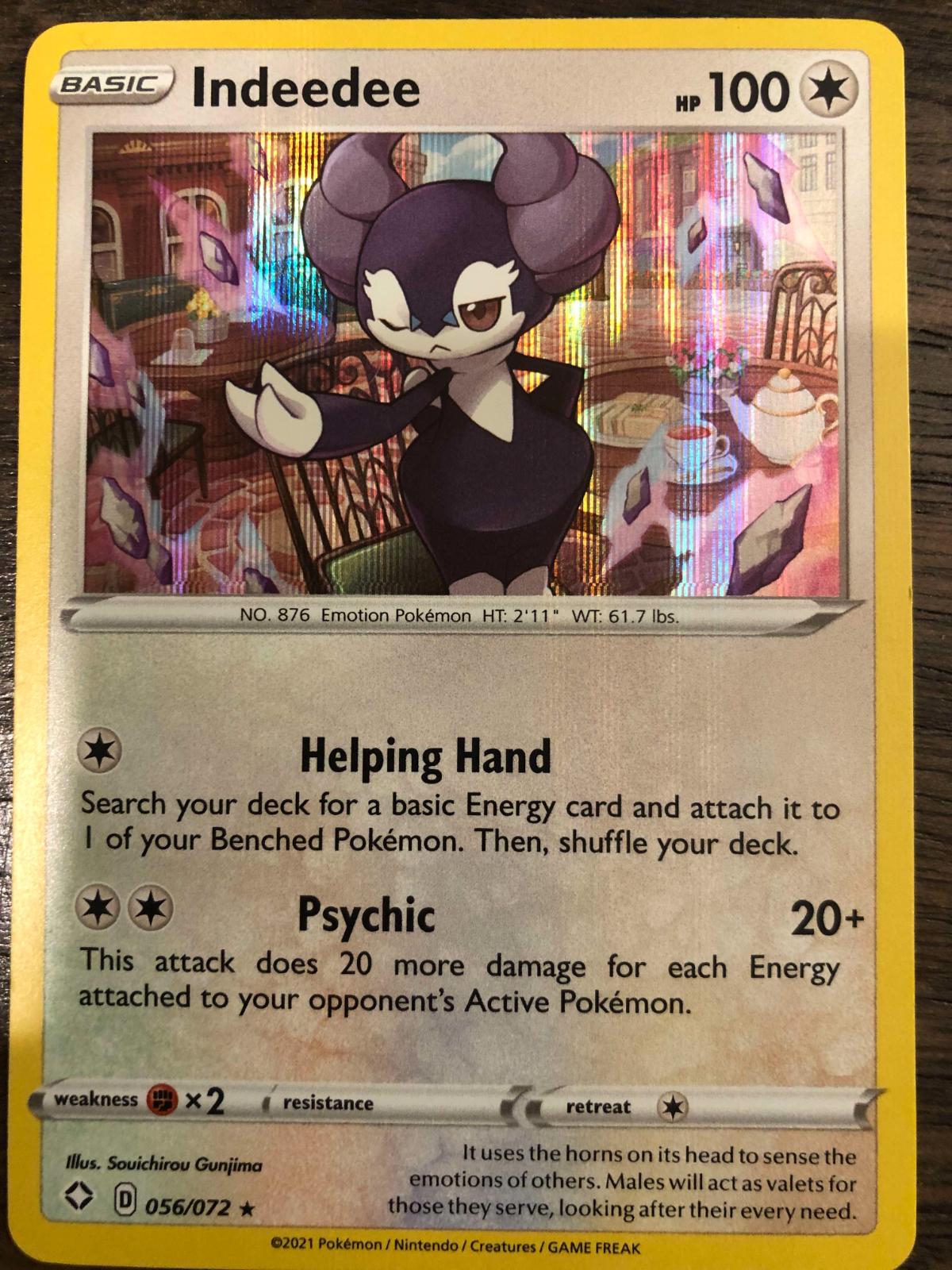 Shining Fates Indeedee [Holo] Pokémon card