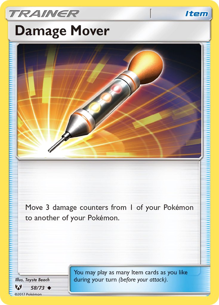 Shining Legends Damage Mover Pokémon card
