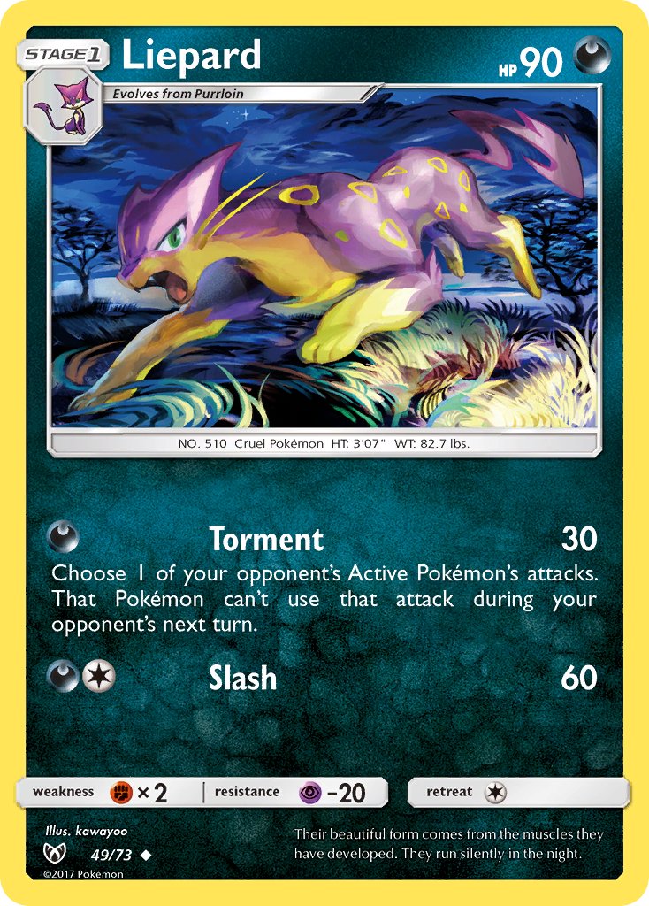 Shining Legends Liepard Pokémon card