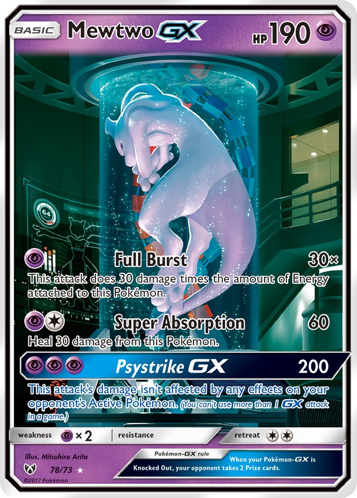 Shining Legends Mewtwo GX Pokémon card