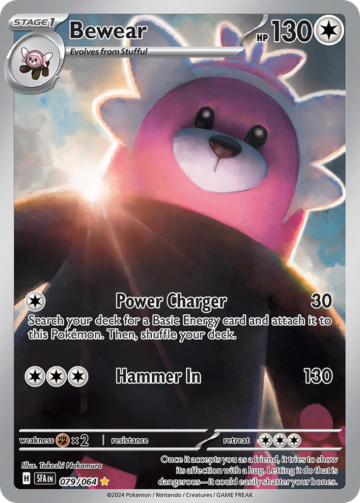 Shrouded Fable Bewear Pokémon card