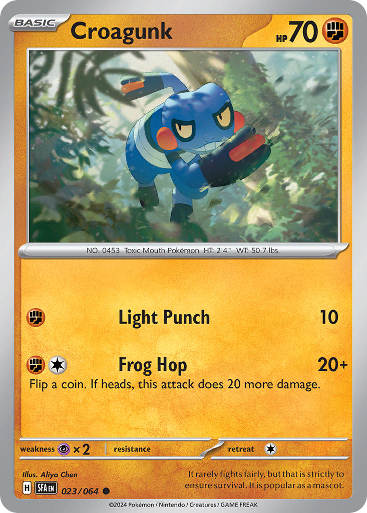 Shrouded Fable Croagunk Pokémon card