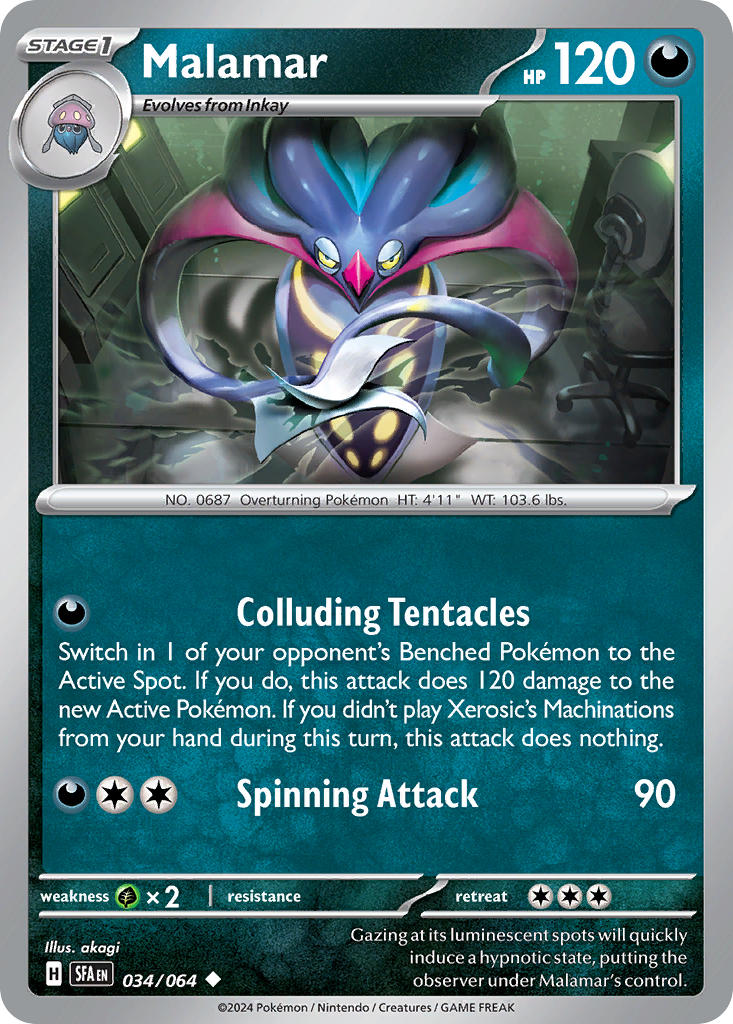 Shrouded Fable Malamar Pokémon card