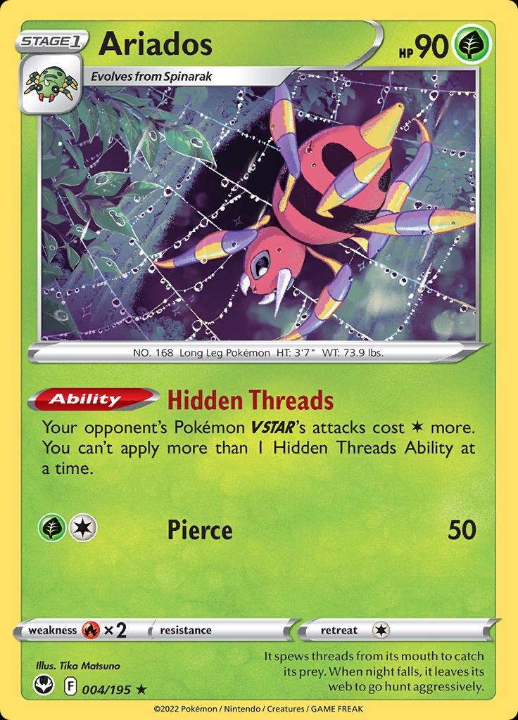 Silver Tempest Ariados [Holo] Pokémon card