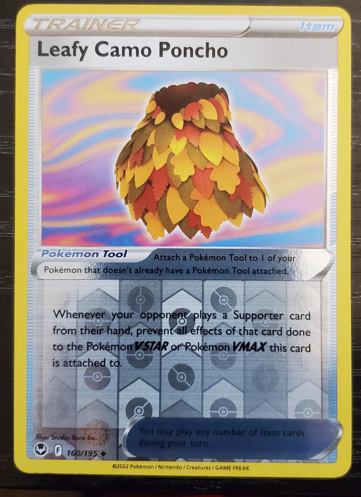 Leafy Camo Poncho [Reverse Holo]