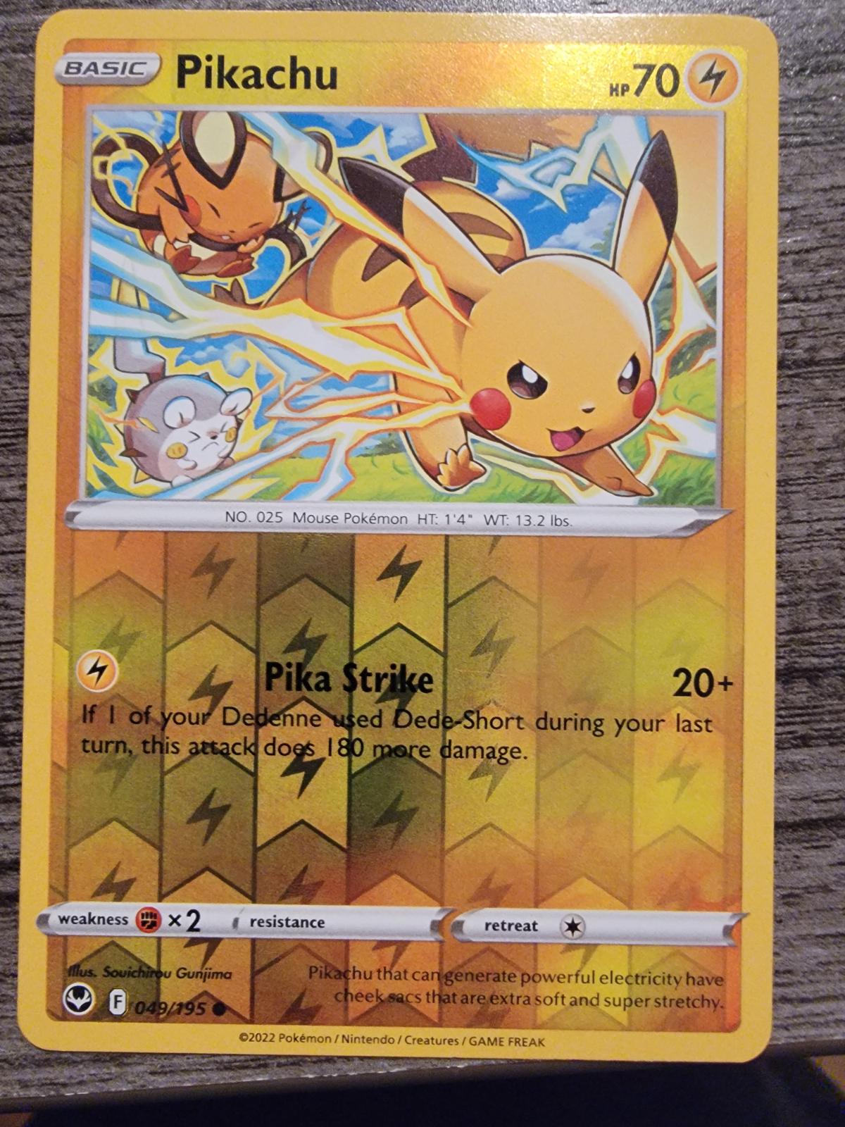 Silver Tempest Pikachu [Reverse Holo] Pokémon card