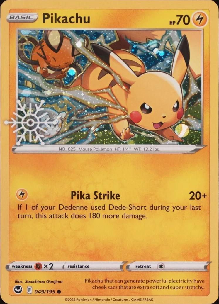 Silver Tempest Pikachu [Snowflake-Stamp] Pokémon card