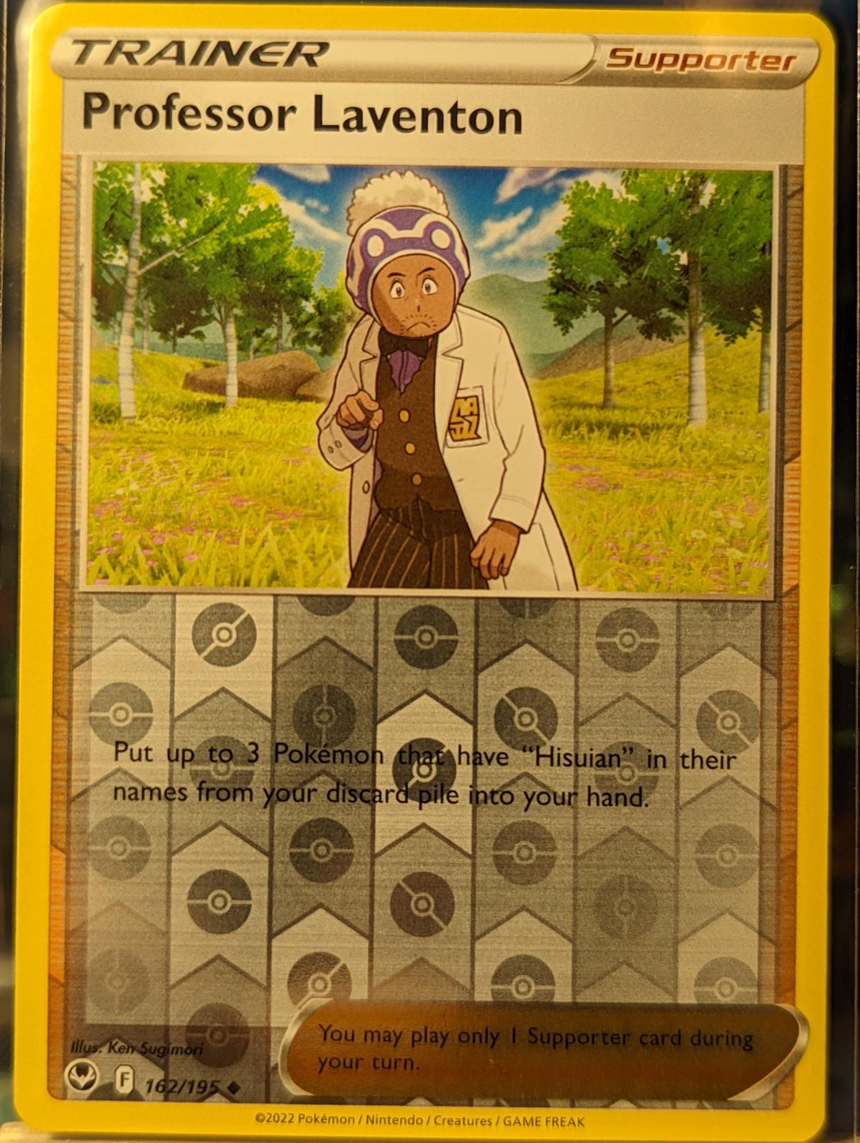 Silver Tempest Professor Laventon [Reverse-Foil] Pokémon card