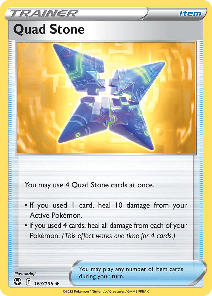 Silver Tempest Quad Stone Pokémon card