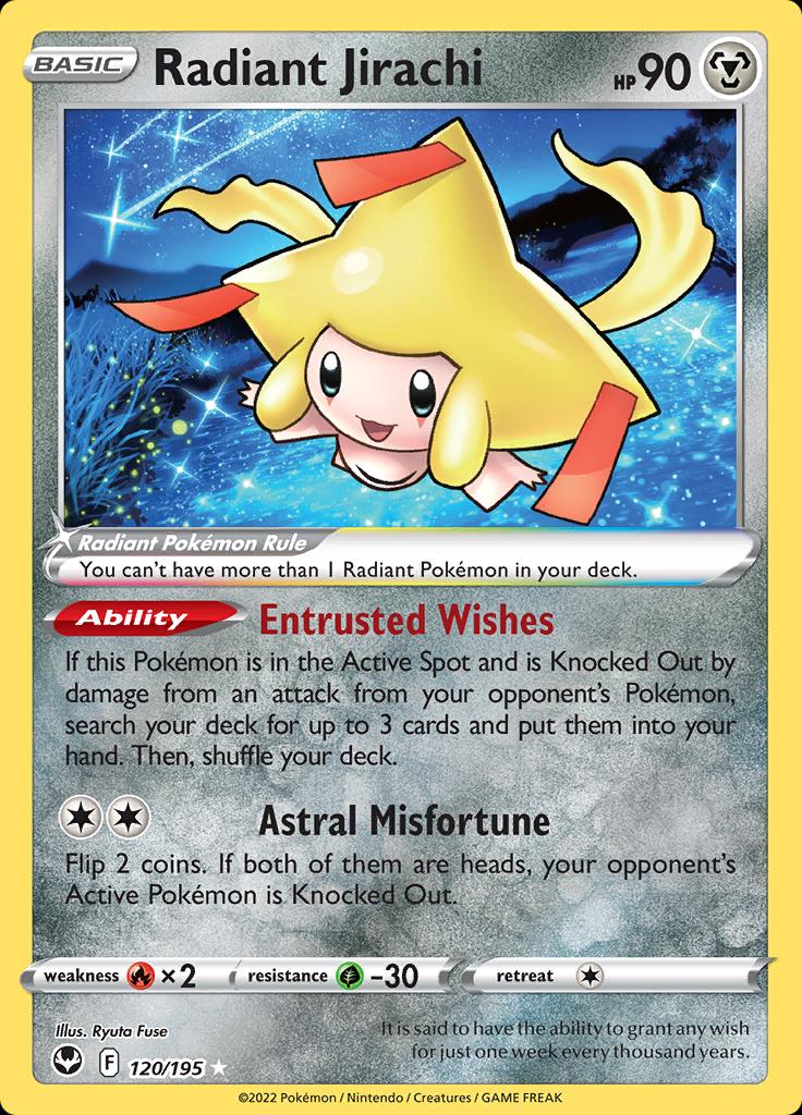 Silver Tempest Radiant Jirachi [Holo] Pokémon card