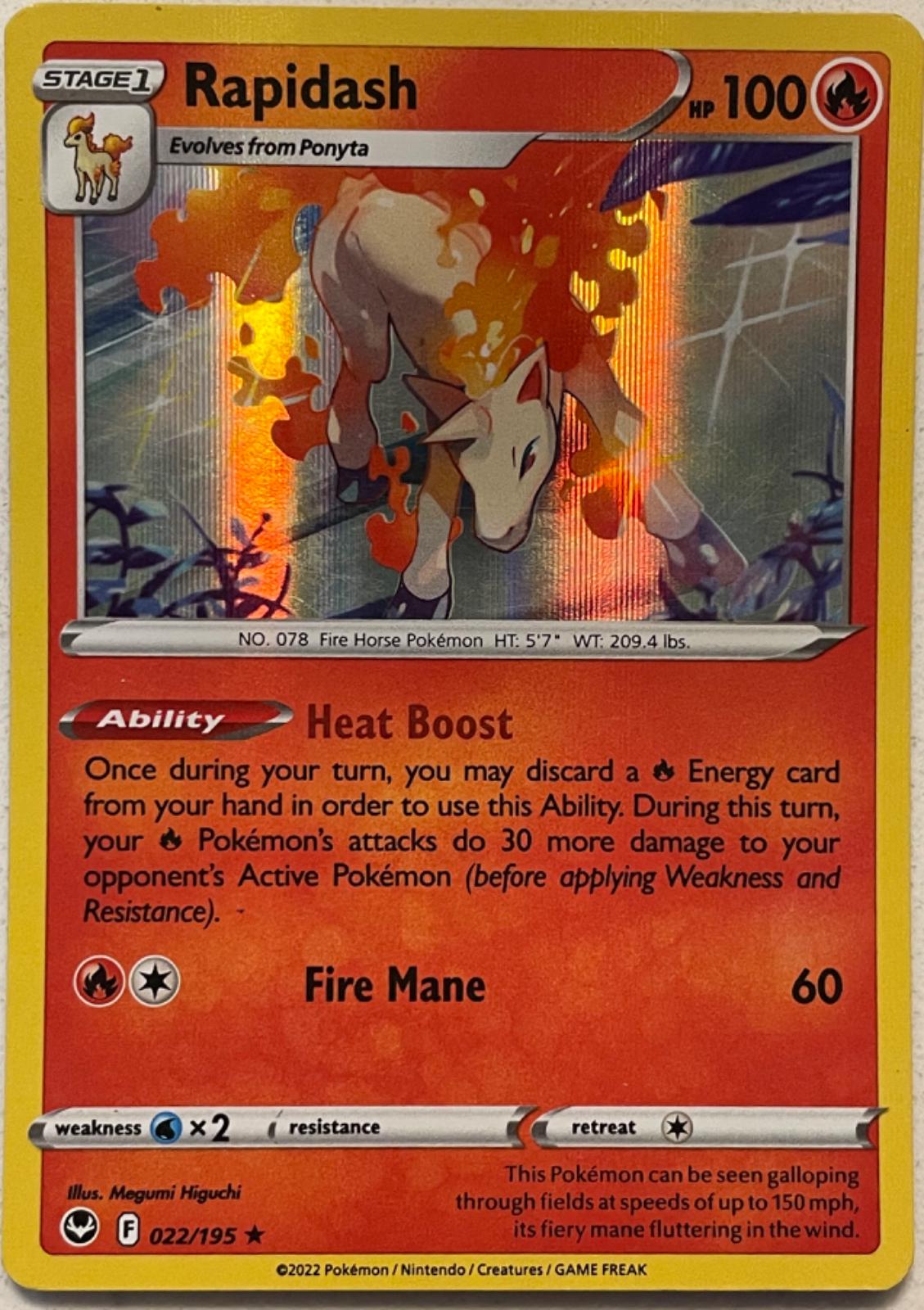 Silver Tempest Rapidash [Holo] Pokémon card