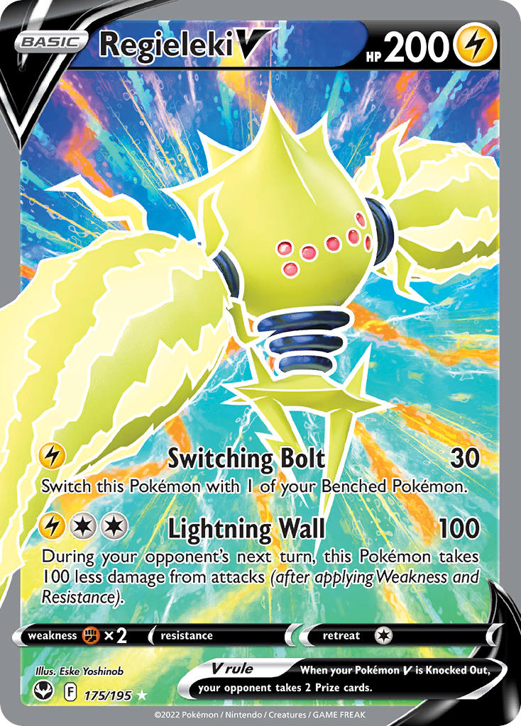 Silver Tempest Regieleki V Pokémon card