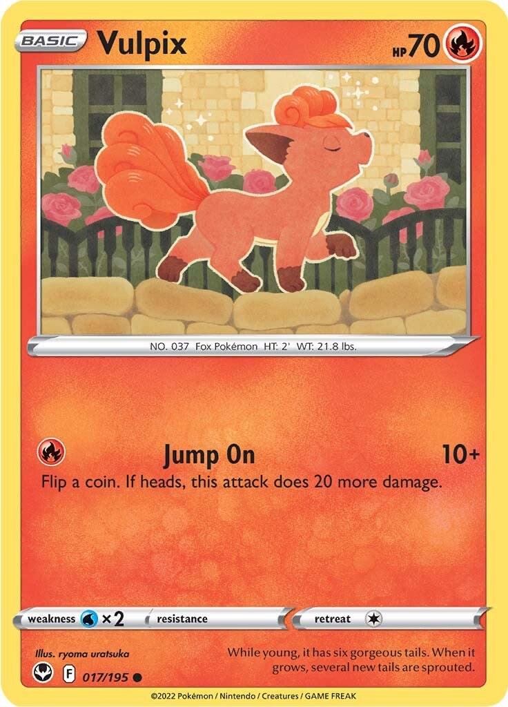 Silver Tempest Vulpix Pokémon card