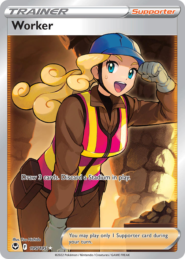 Silver Tempest Worker Pokémon card