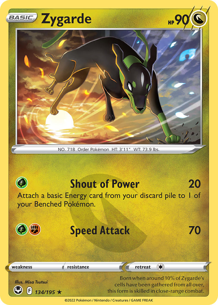 Silver Tempest Zygarde Pokémon card