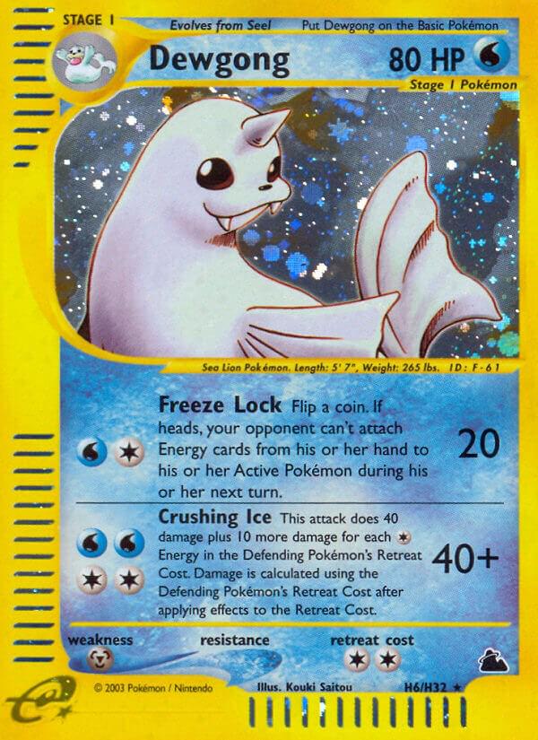 Skyridge Dewgong Pokémon card