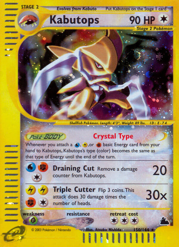 Skyridge Kabutops Pokémon card