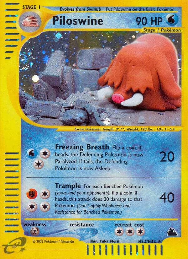 Skyridge Piloswine Pokémon card