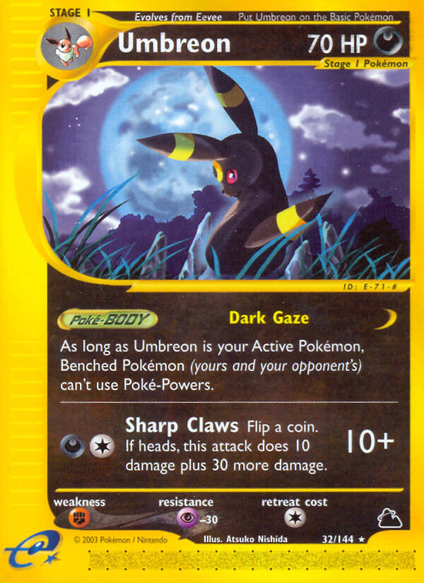 Skyridge Umbreon Pokémon card