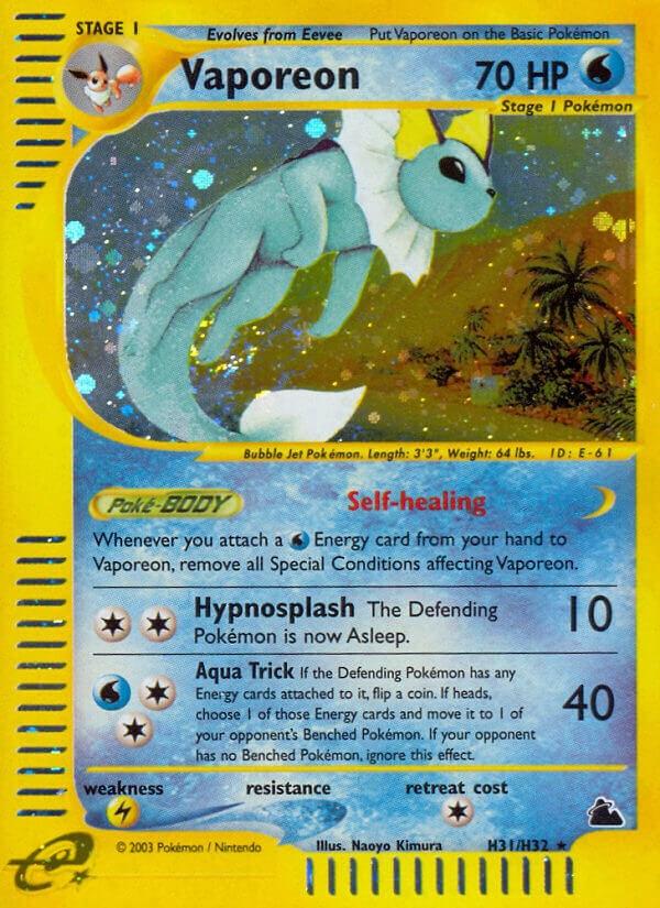 Skyridge Vaporeon Pokémon card