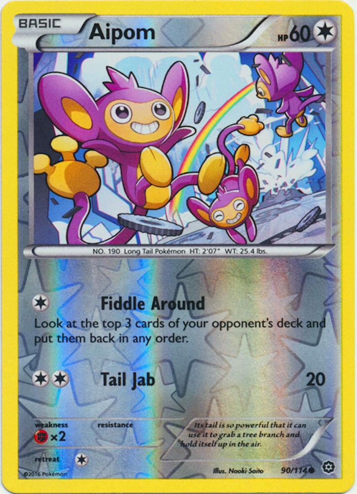 Steam Siege Aipom [Reverse Holo] Pokémon card