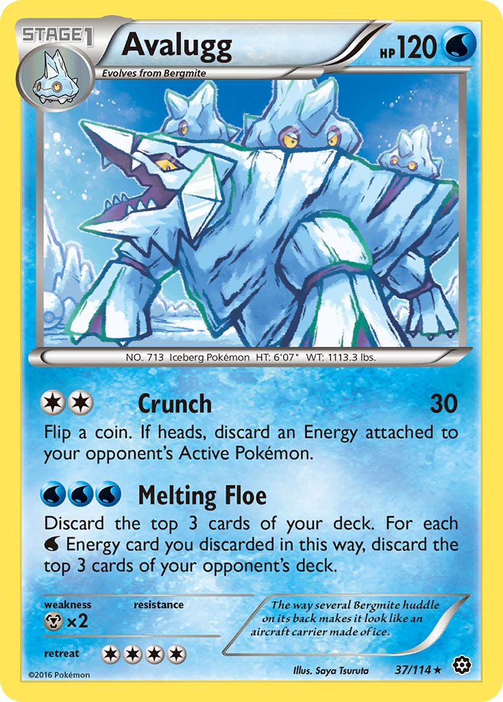 Steam Siege Avalugg Pokémon card