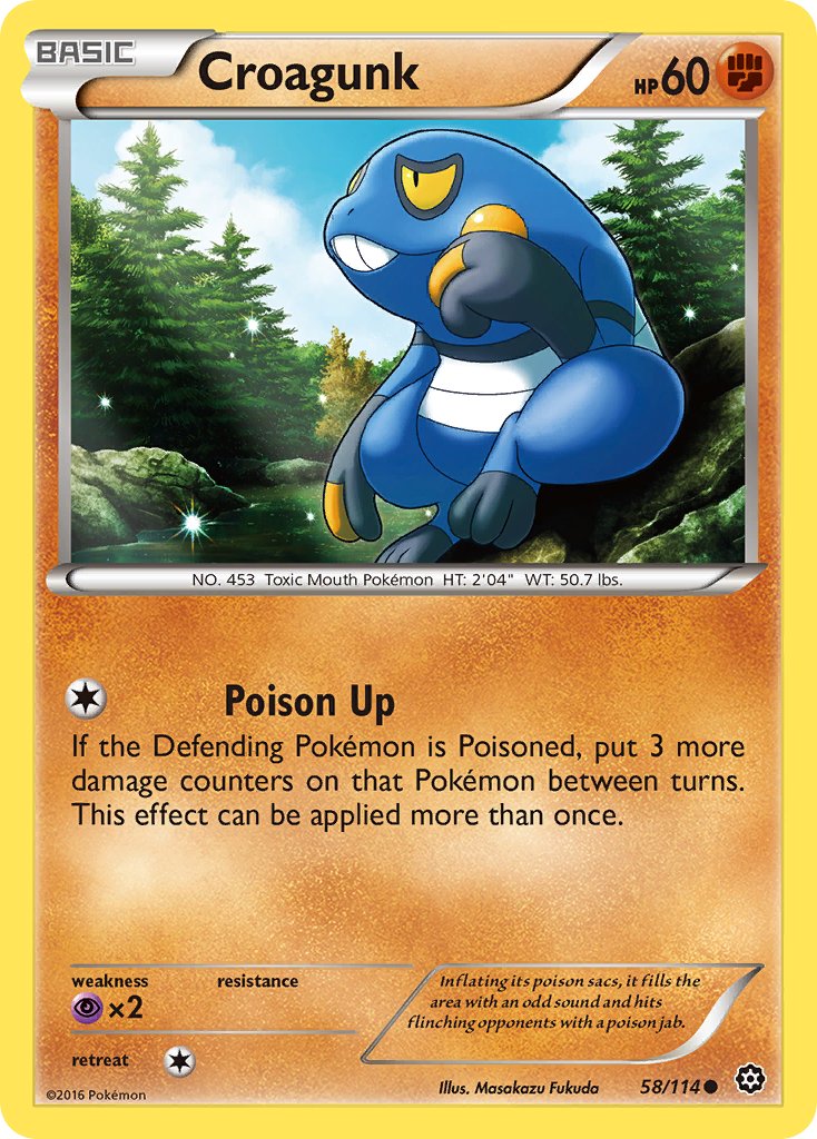 Steam Siege Croagunk Pokémon card