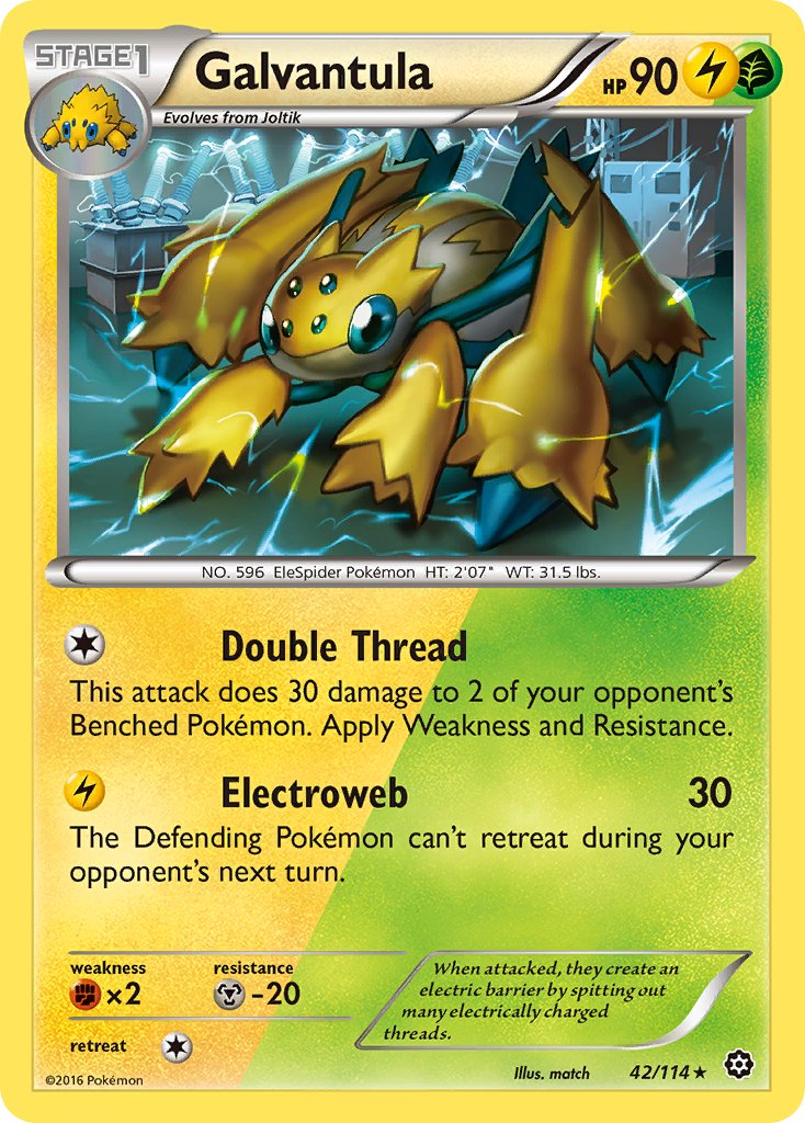 Steam Siege Galvantula Pokémon card