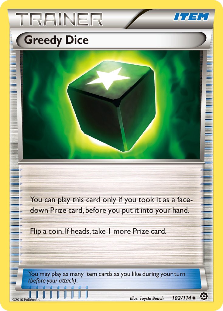 Steam Siege Greedy Dice Pokémon card
