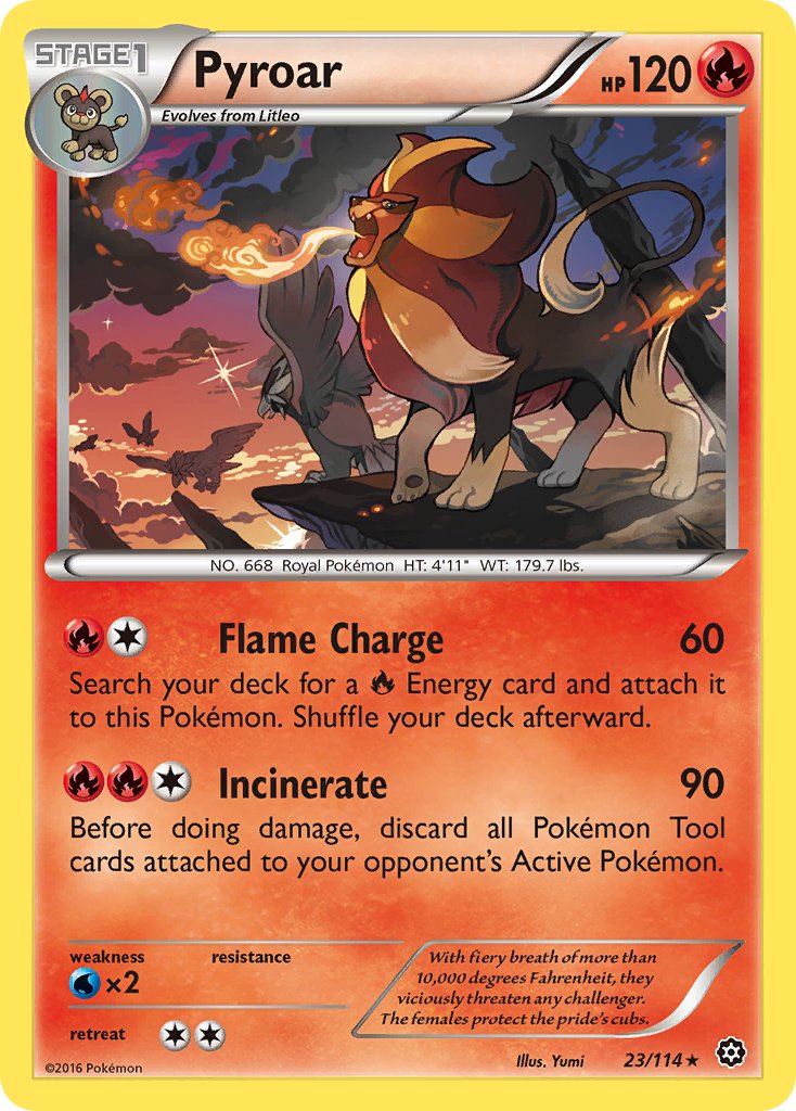 Steam Siege Pyroar Pokémon card