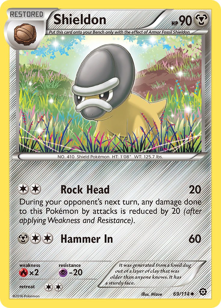 Steam Siege Shieldon Pokémon card