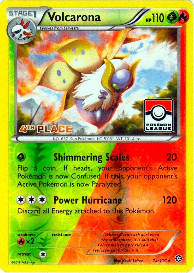 Steam Siege Volcarona [4th-Place-League] Pokémon card