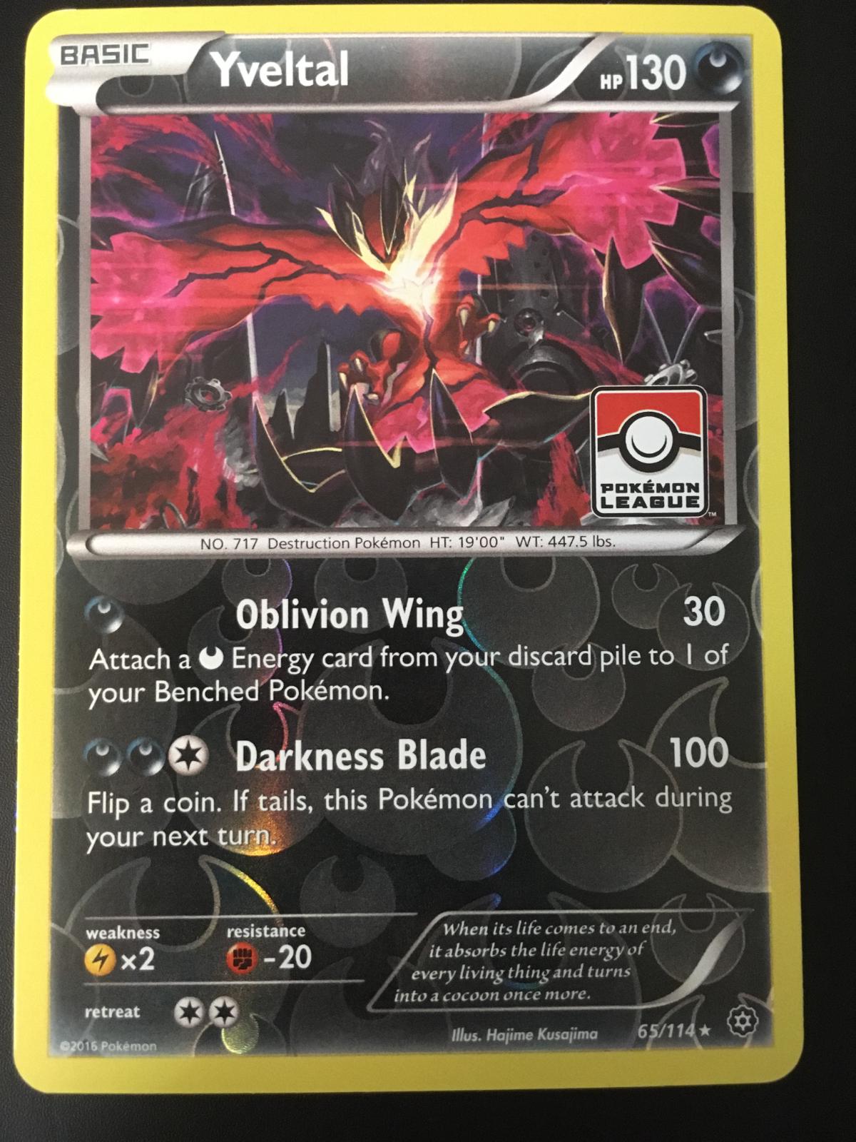 Steam Siege Yveltal [Reverse-Holo-Pokemon-League] Pokémon card