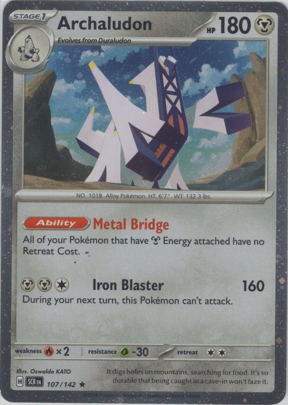 Stellar Crown Archaludon [Cosmos-Holo] Pokémon card