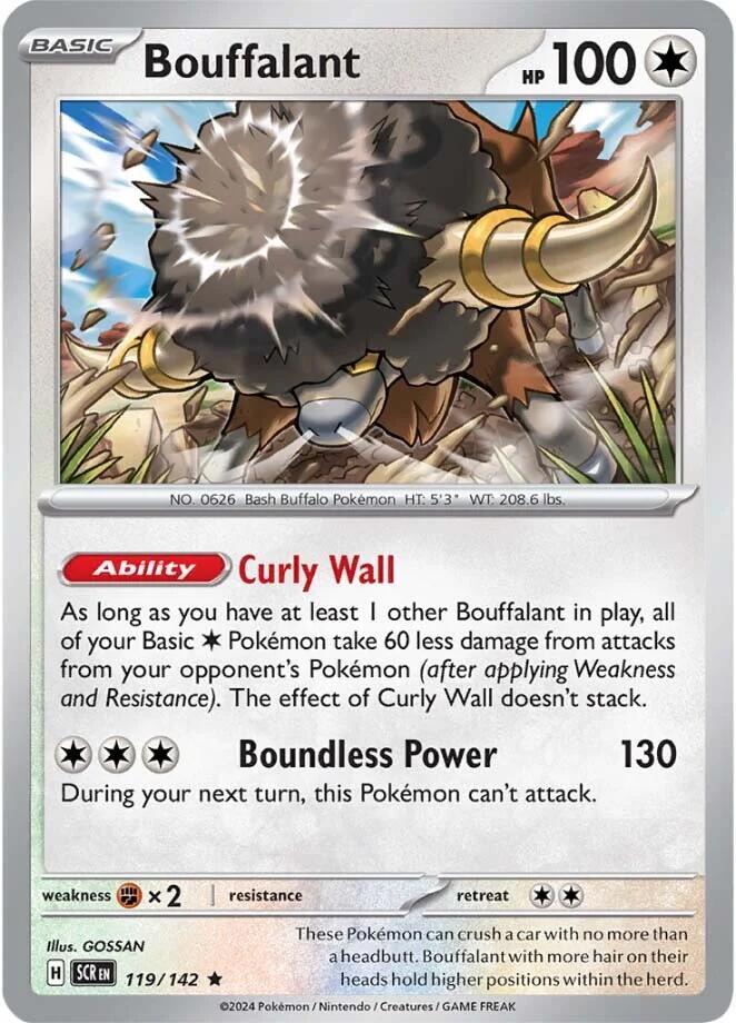 Stellar Crown Bouffalant [Holo] Pokémon card