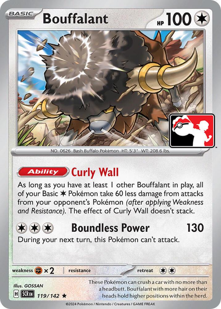 Stellar Crown Bouffalant [Prize-Pack] Pokémon card