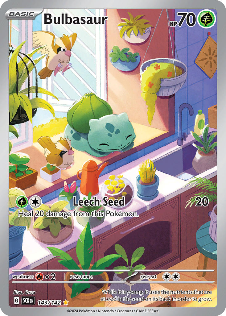 Stellar Crown Bulbasaur Pokémon card