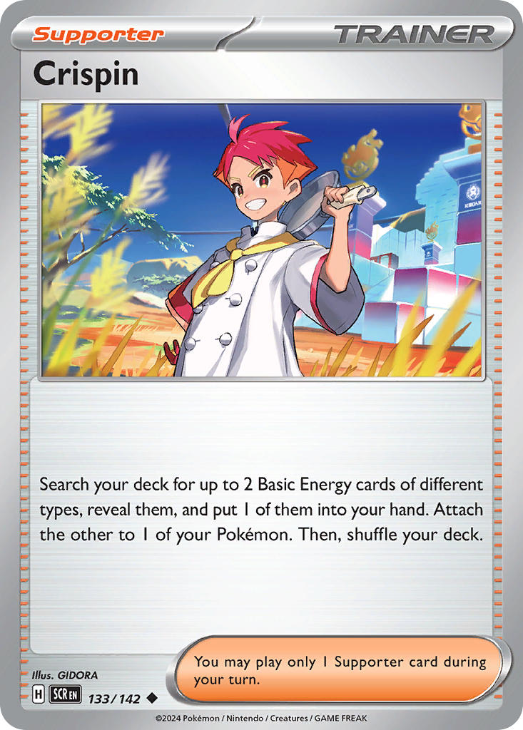 Stellar Crown Crispin Pokémon card