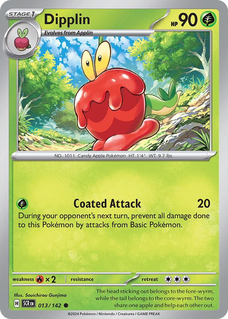Stellar Crown Dipplin Pokémon card