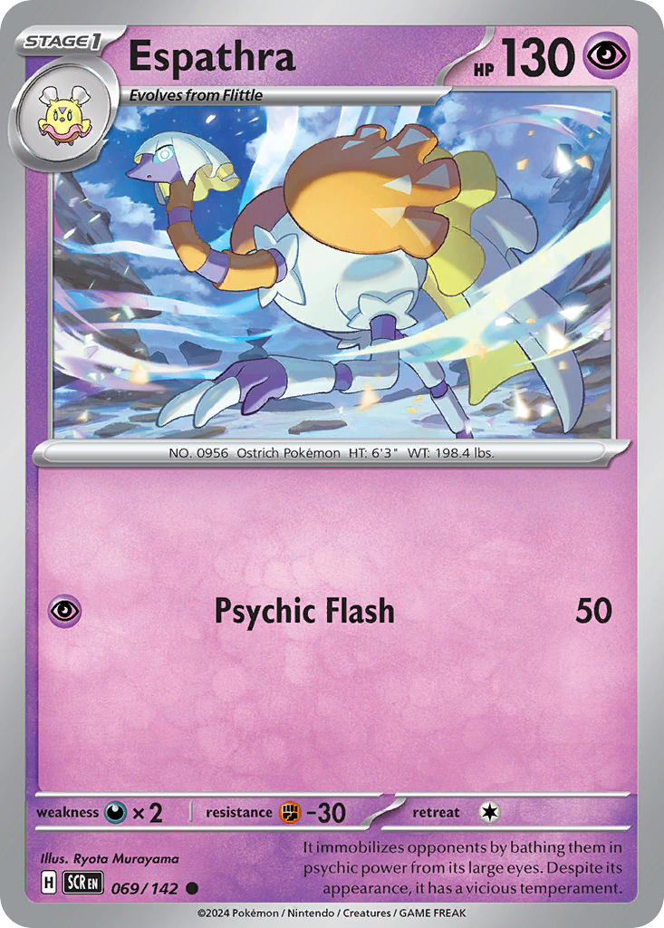 Stellar Crown Espathra Pokémon card