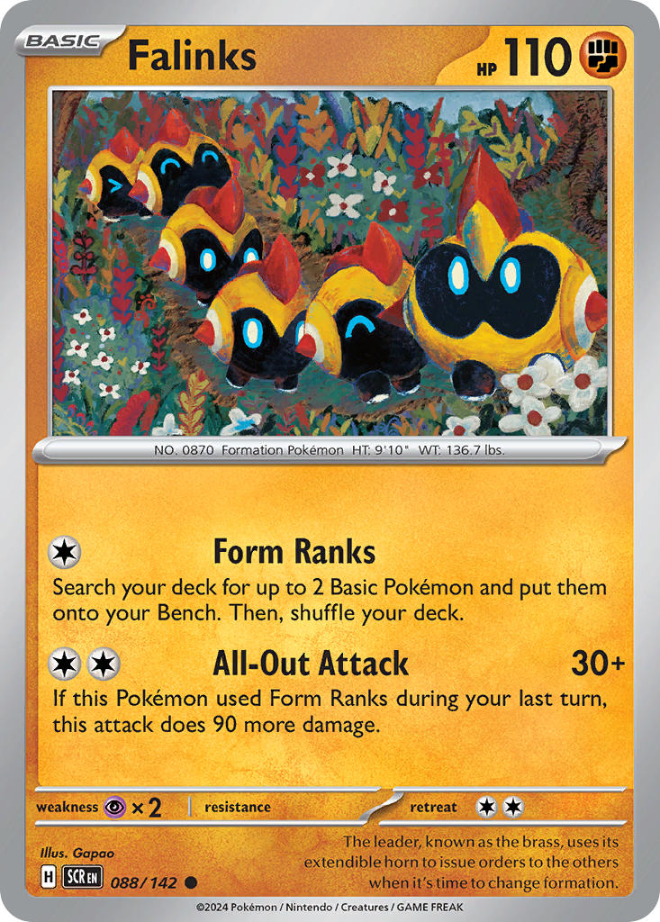 Stellar Crown Falinks Pokémon card