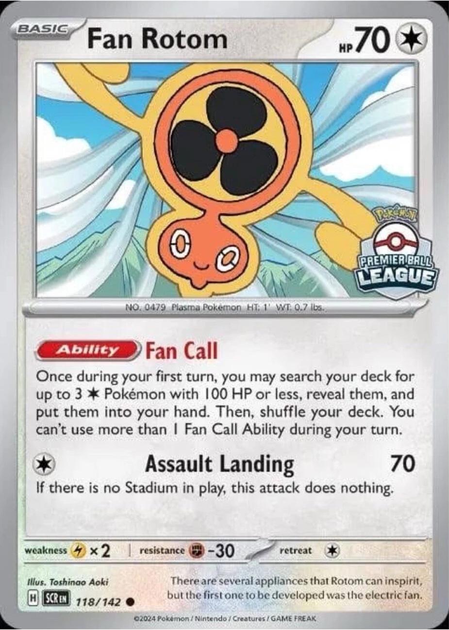 Stellar Crown Fan Rotom [Premier-Ball-League] Pokémon card