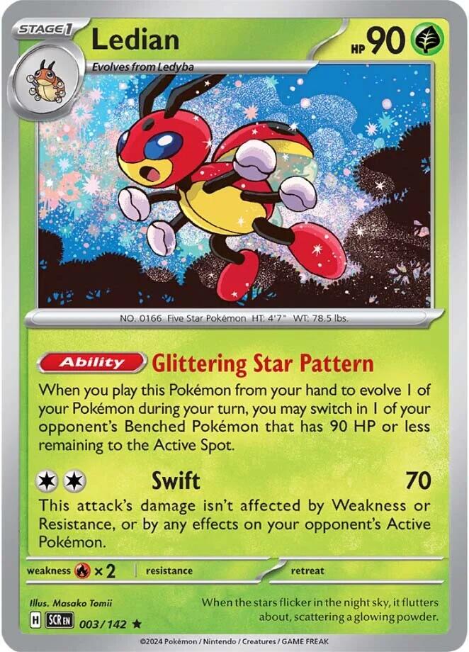 Stellar Crown Ledian [Holo] Pokémon card