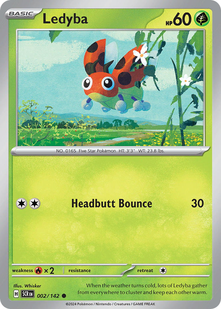 Stellar Crown Ledyba Pokémon card