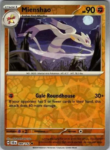 Stellar Crown Mienshao [Reverse Holo] Pokémon card