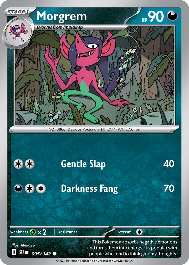 Stellar Crown Morgrem Pokémon card